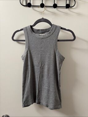 Madewell Women's Gray Ribbed Tank Top